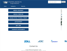 Tablet Screenshot of crownmedicalequipment.com
